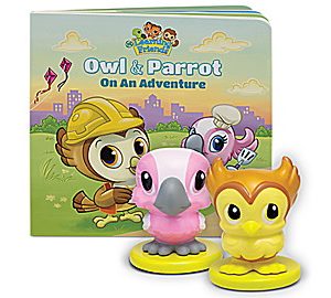 Learning Friends™ Owl & Parrot Figure Set with Board Book