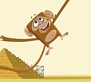 Stretchy Monkey Swinging through Time
